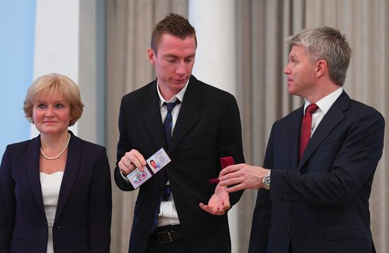 Russian national football team players awarded Merited Master of Sport title