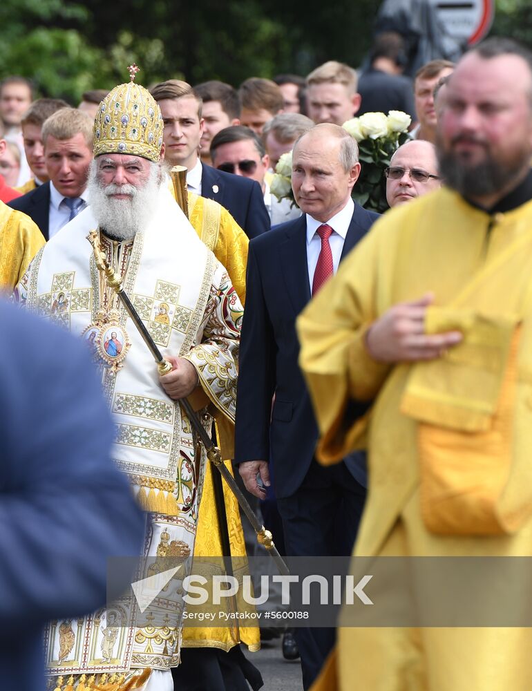 President Vladimir Putin attends events to mark 1030th anniversary of Baptism of Rus
