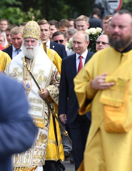President Vladimir Putin attends events to mark 1030th anniversary of Baptism of Rus