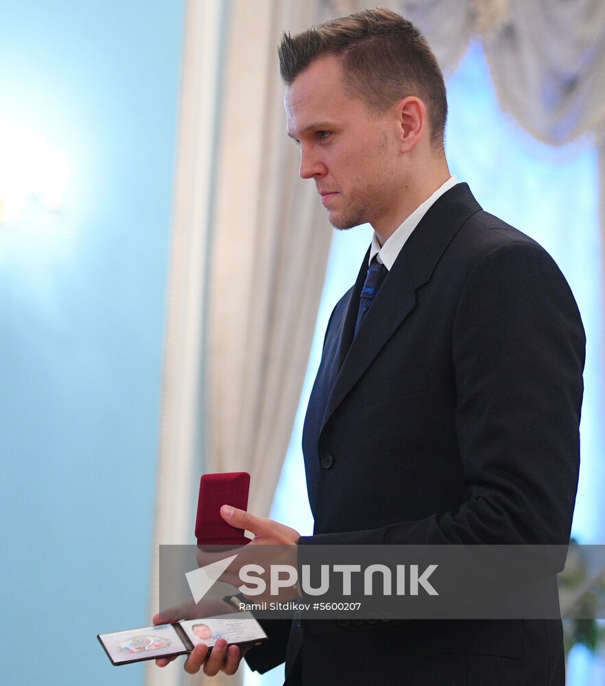Russian national football team players awarded Merited Master of Sport title