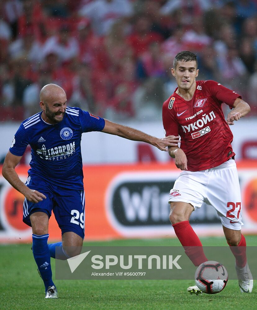 Football. Russian Premier League. Spartak vs. Orenburg
