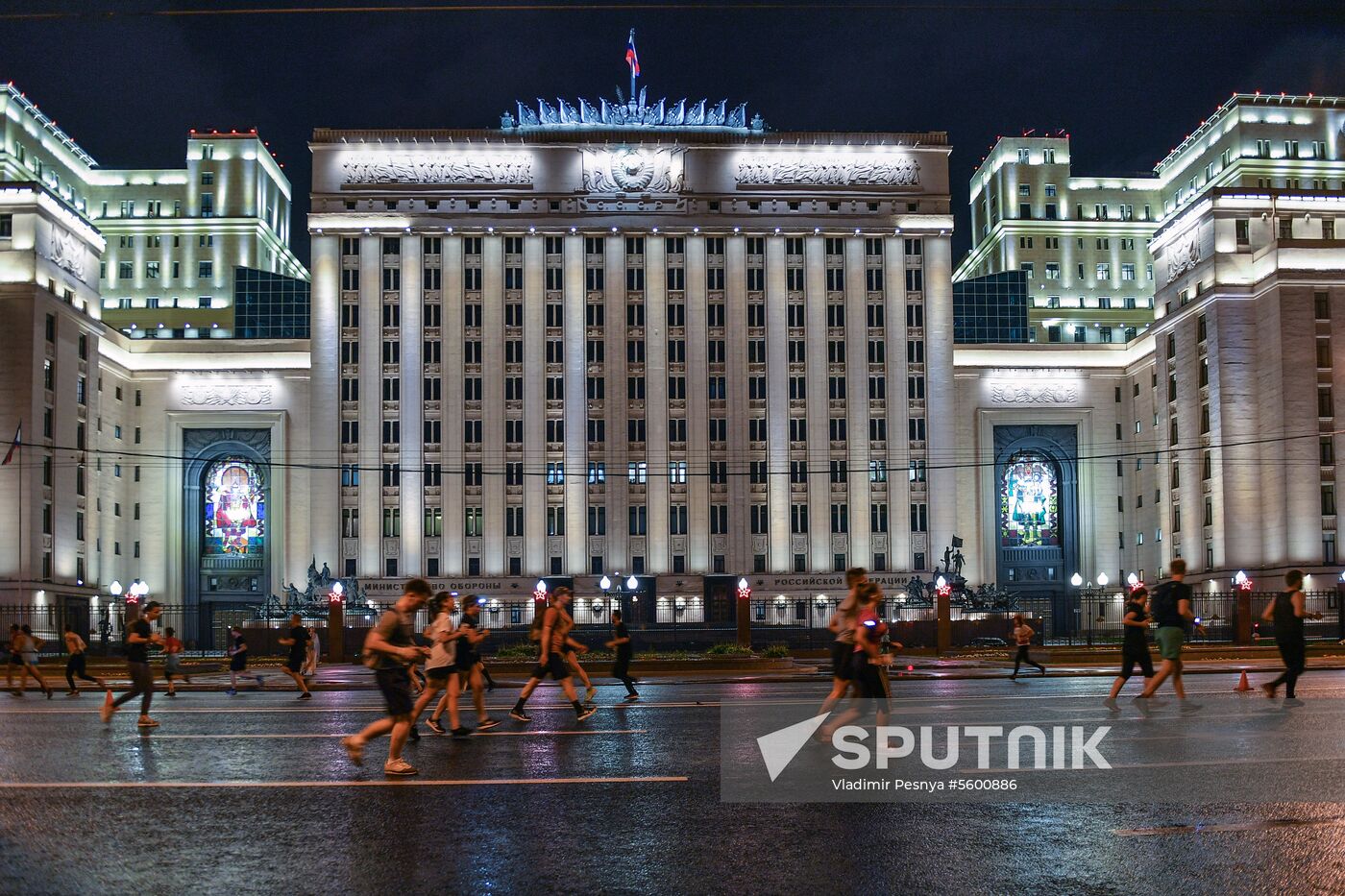Night run in Moscow