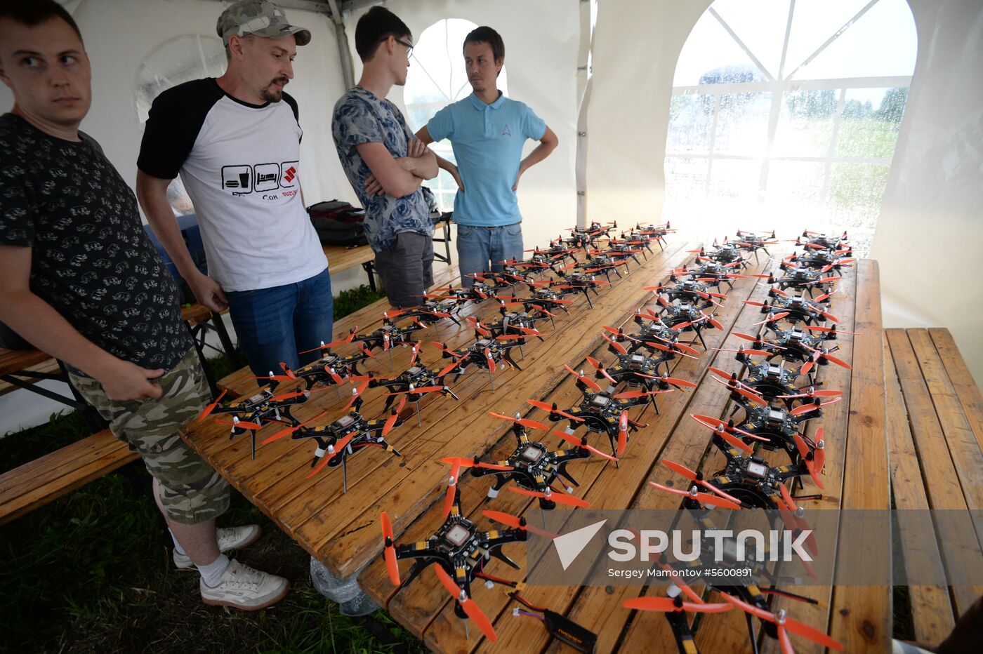 Drone and airplane model show in Moscow Region