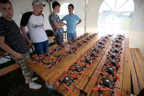 Drone and airplane model show in Moscow Region