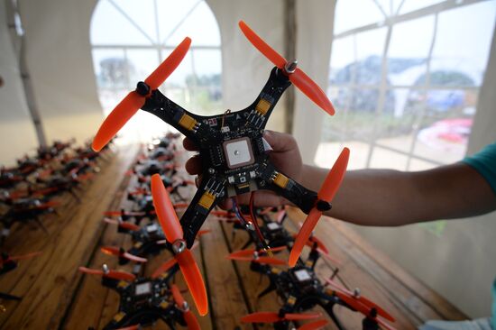 Drone and airplane model show in Moscow Region