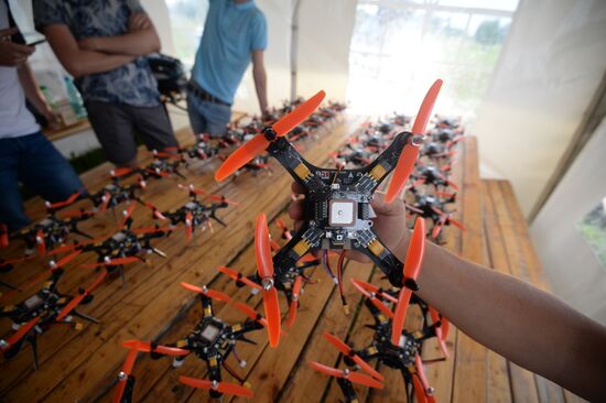 Drone and airplane model show in Moscow Region
