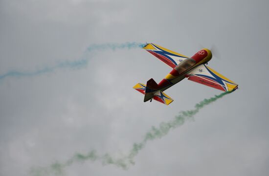 Drone and airplane model show in Moscow Region