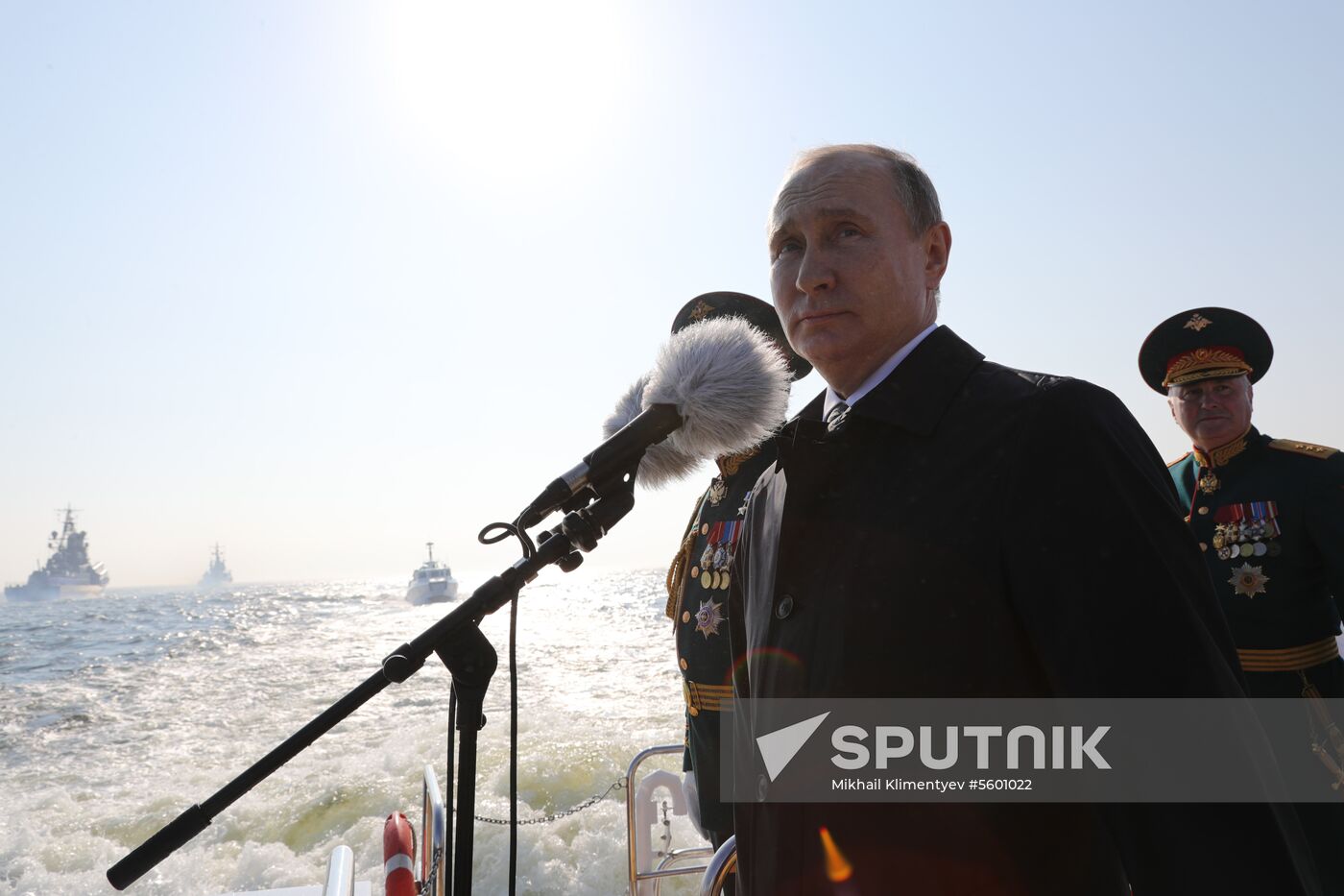 Russian President Vladimir Putin attends Main Naval Parade