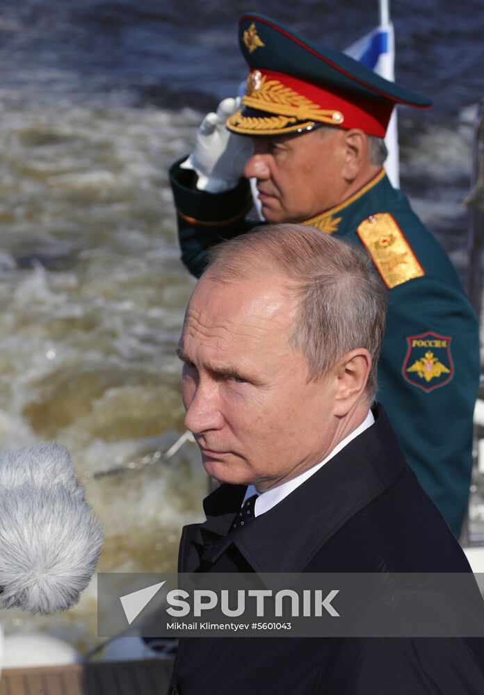 Russian President Vladimir Putin attends Main Naval Parade