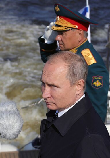 Russian President Vladimir Putin attends Main Naval Parade