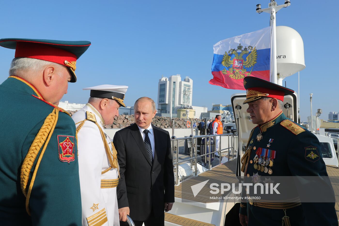 Russian President Vladimir Putin attends Main Naval Parade