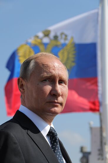 Russian President Vladimir Putin attends Main Naval Parade