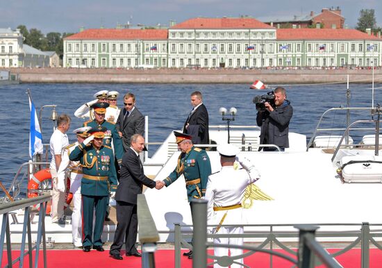 Russian President Vladimir Putin attends Main Naval Parade