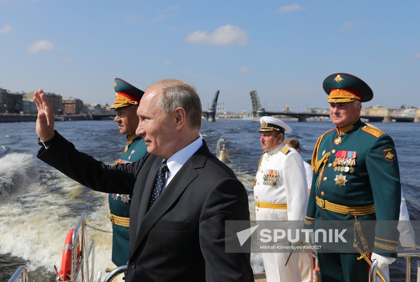 Russian President Vladimir Putin attends Main Naval Parade