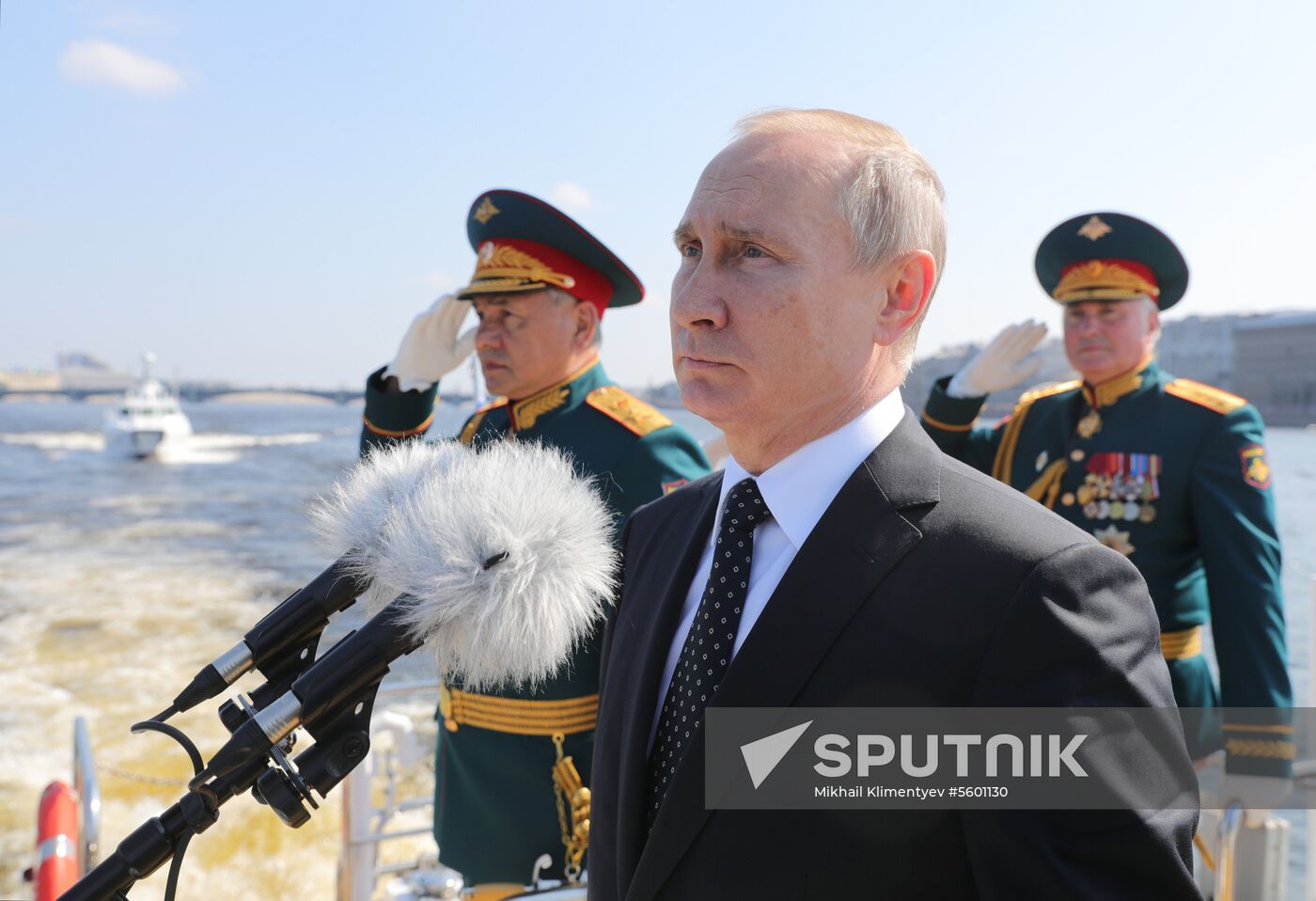 Russian President Vladimir Putin attends Main Naval Parade