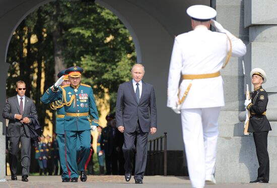 Russian President Vladimir Putin attends Main Naval Parade