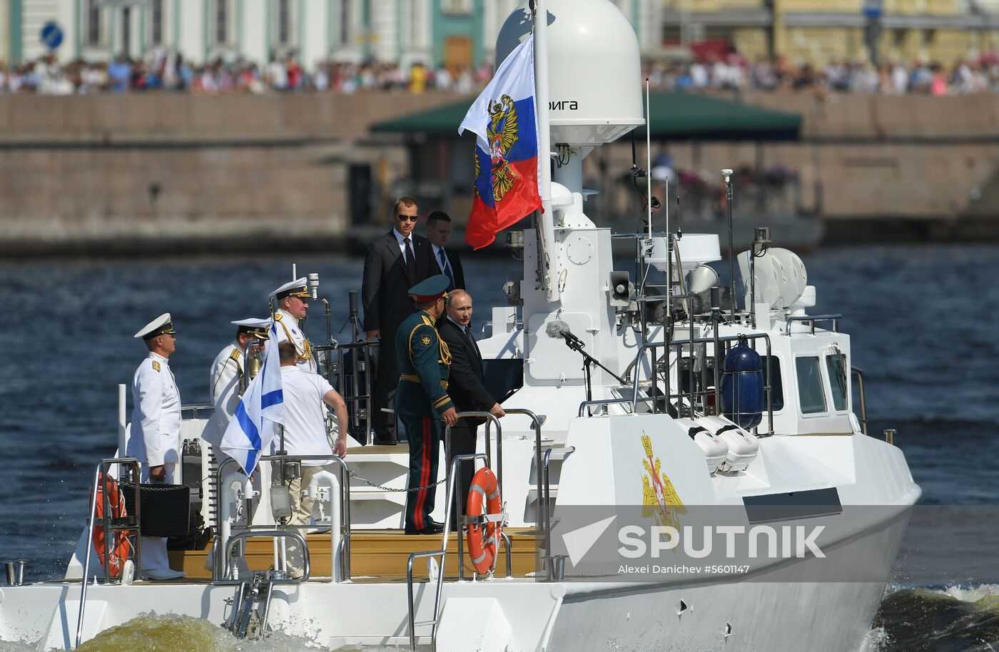 Russian President Vladimir Putin attends Main Naval Parade
