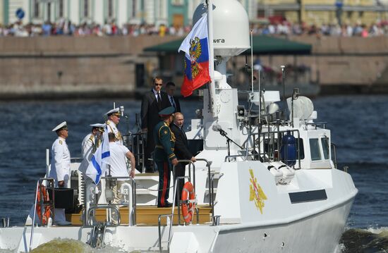 Russian President Vladimir Putin attends Main Naval Parade