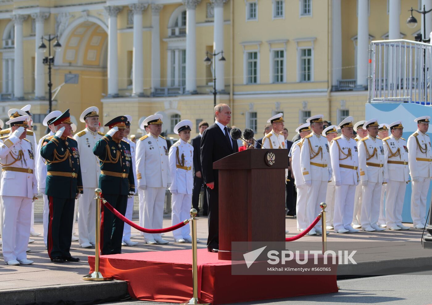 Russian President Vladimir Putin attends Main Naval Parade