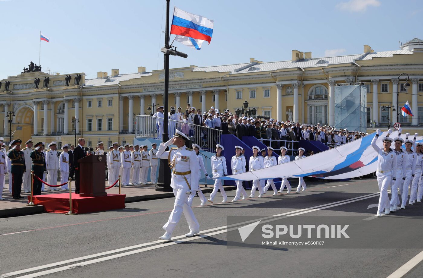 Russian President Vladimir Putin attends Main Naval Parade