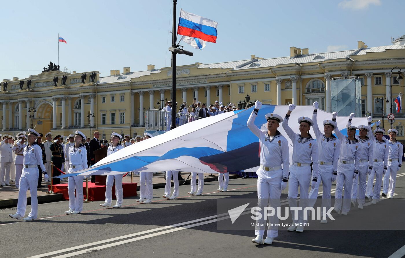 Russian President Vladimir Putin attends Main Naval Parade
