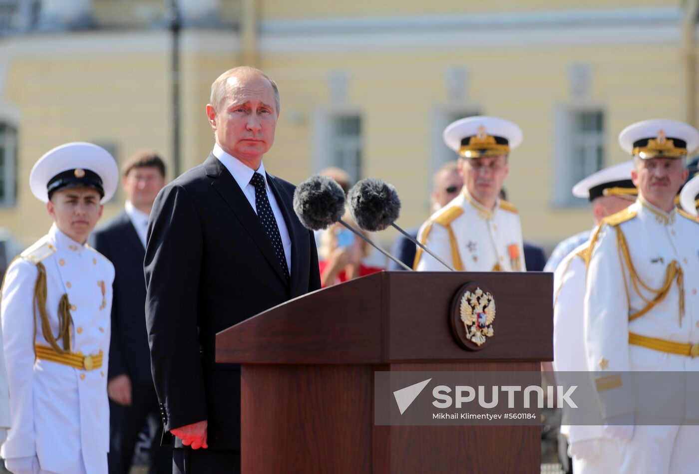 Russian President Vladimir Putin attends Main Naval Parade