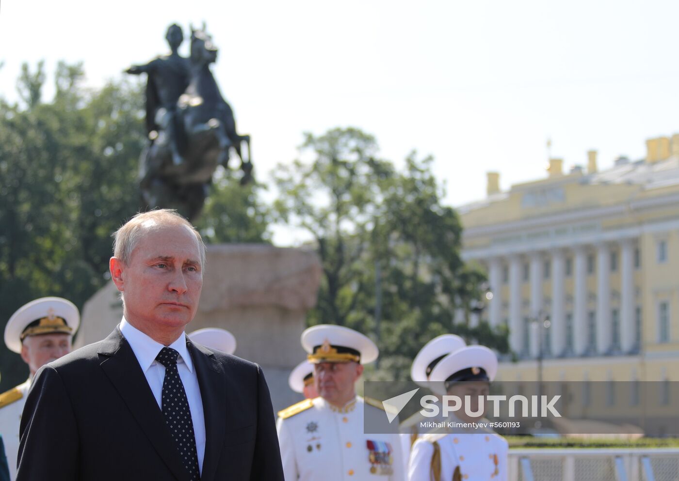Russian President Vladimir Putin attends Main Naval Parade
