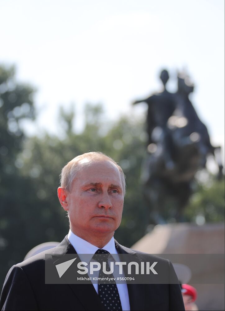 Russian President Vladimir Putin attends Main Naval Parade