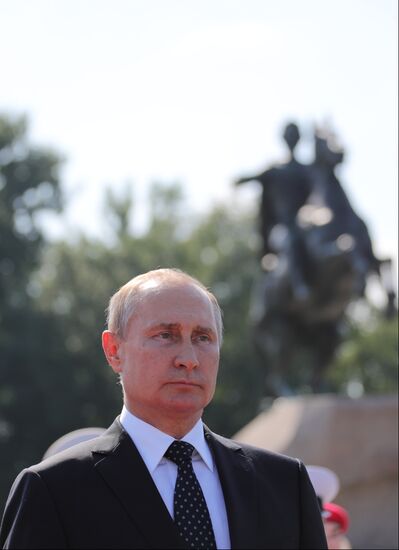 Russian President Vladimir Putin attends Main Naval Parade