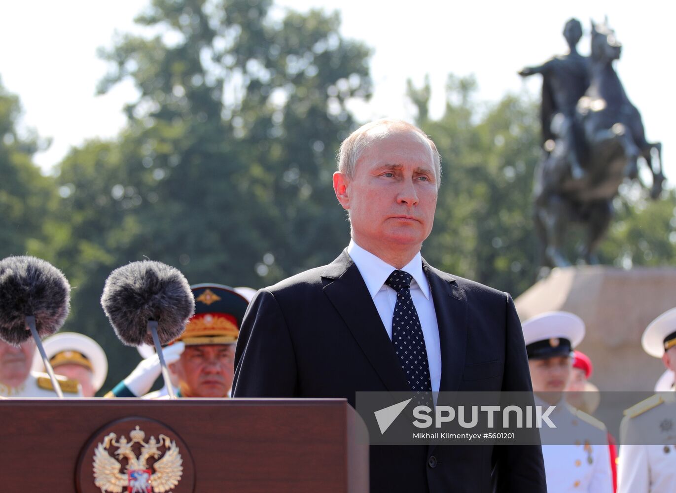Russian President Vladimir Putin attends Main Naval Parade