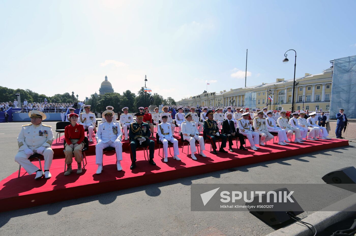 Russian President Vladimir Putin attends Main Naval Parade