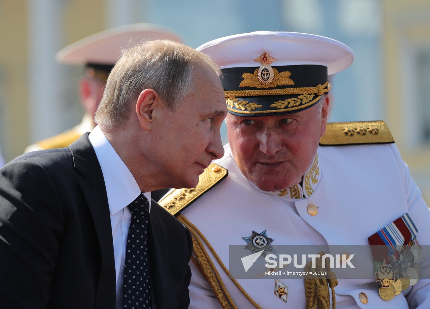 Russian President Vladimir Putin attends Main Naval Parade