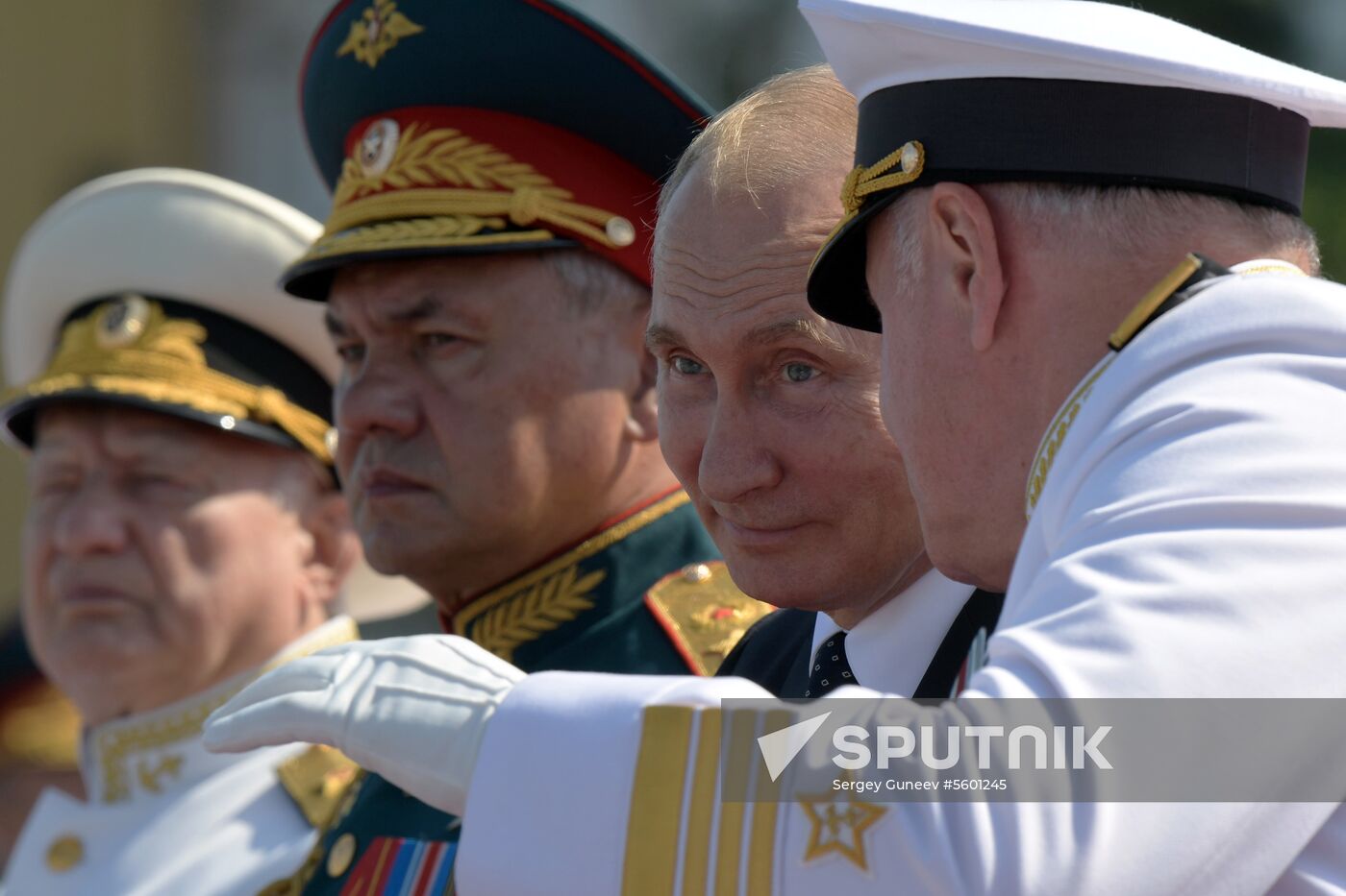 Russian President Vladimir Putin attends Main Naval Parade