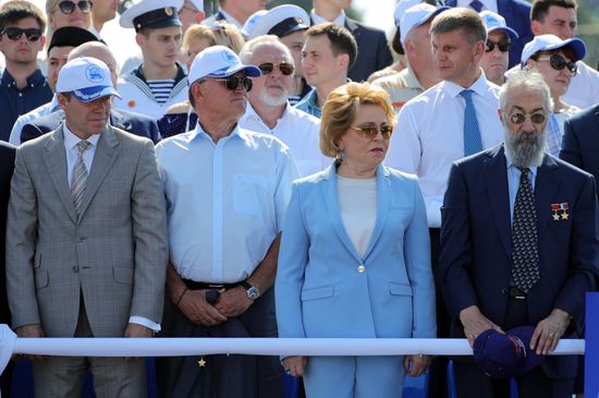 Russian President Vladimir Putin attends Main Naval Parade
