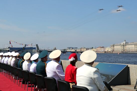 Russian President Vladimir Putin attends Main Naval Parade