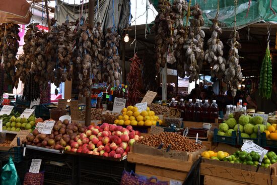Central market in Sukhumi