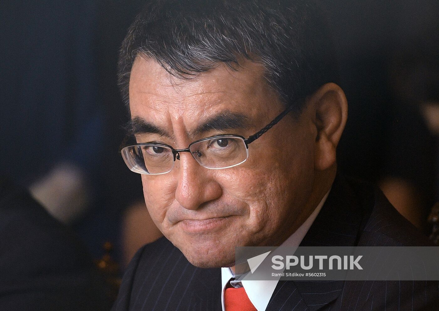 Meeting of Russian and Japanese foreign ministers Sergei Lavrov and Taro Kono