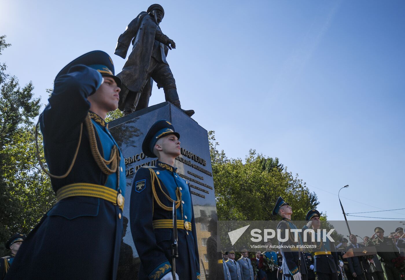 Opening of monument to General Vasily Margelov