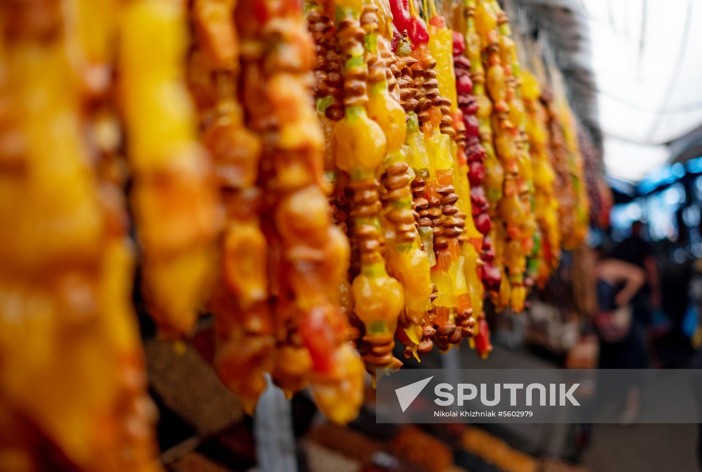 Fruits and vegetables on Krasnodar's central market