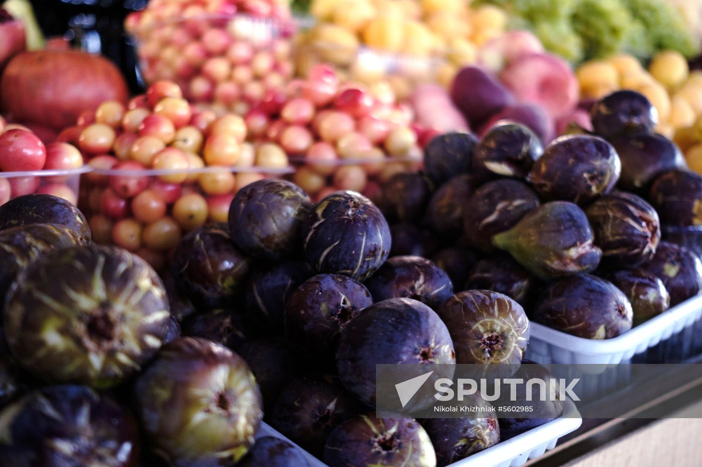 Fruits and vegetables on Krasnodar's central market