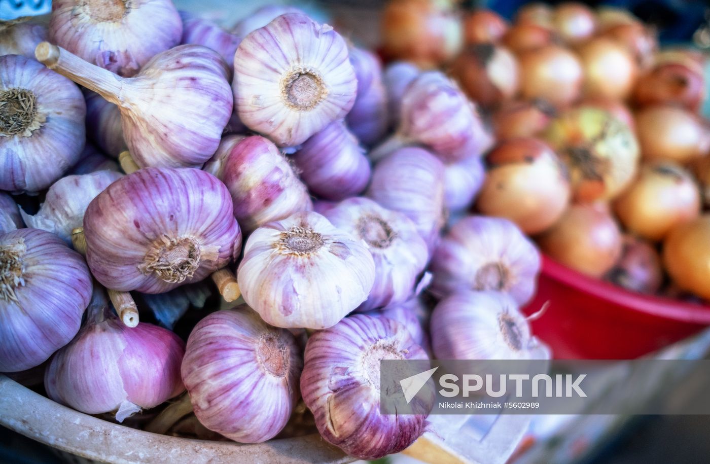 Fruits and vegetables on Krasnodar's central market