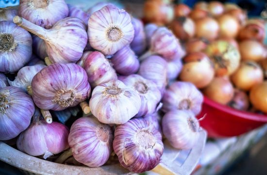 Fruits and vegetables on Krasnodar's central market