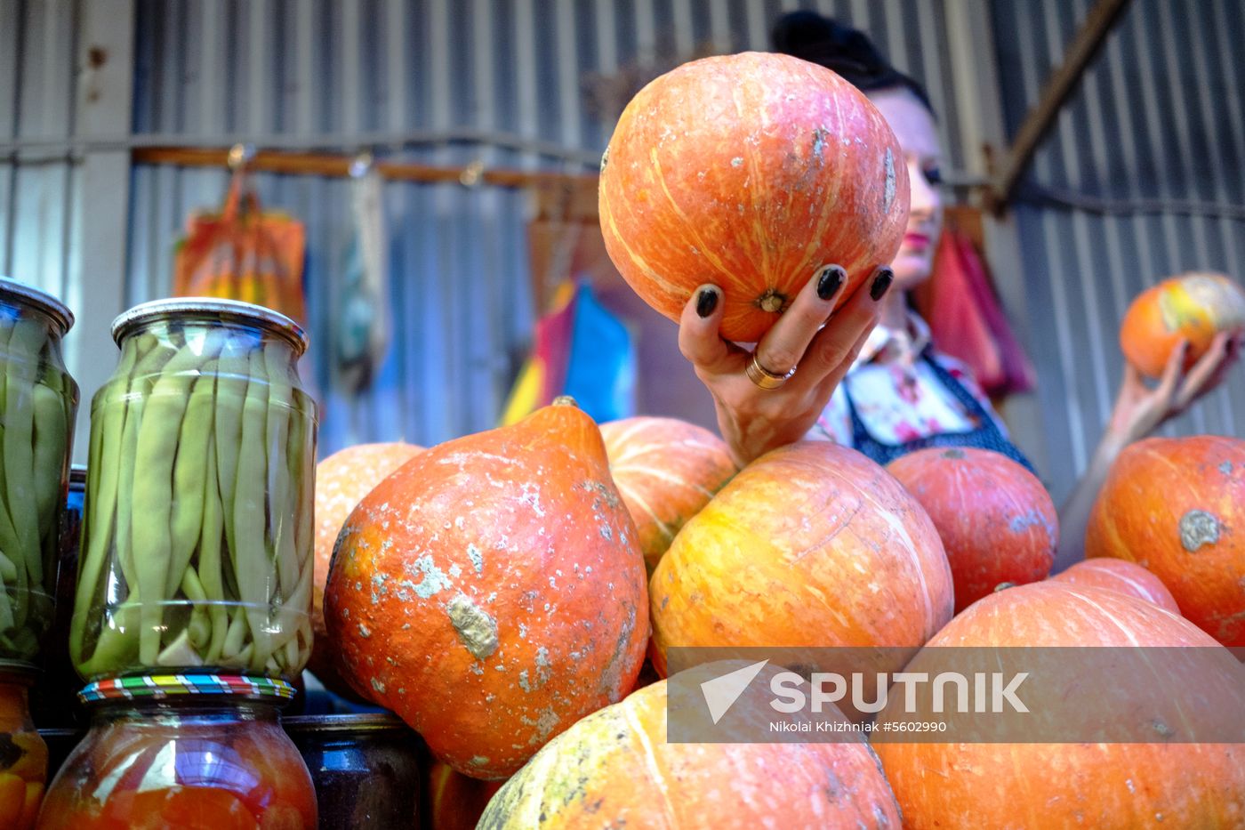 Fruits and vegetables on Krasnodar's central market