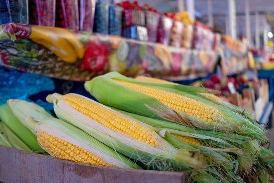 Fruits and vegetables on Krasnodar's central market