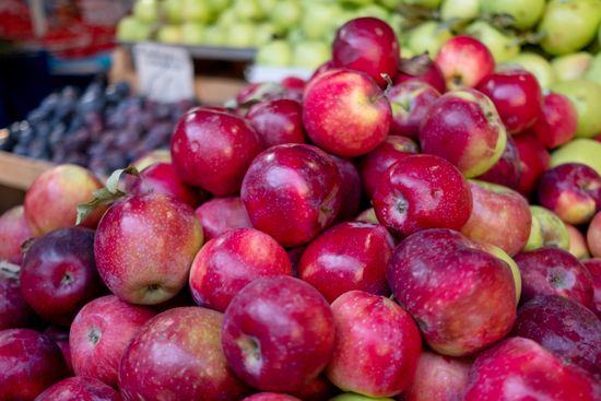 Fruits and vegetables on Krasnodar's central market