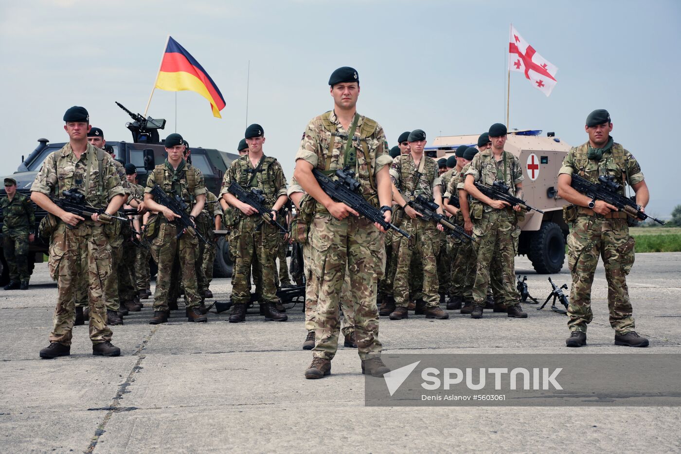 Kick-off ceremony for Noble Partner military exercise in Georgia