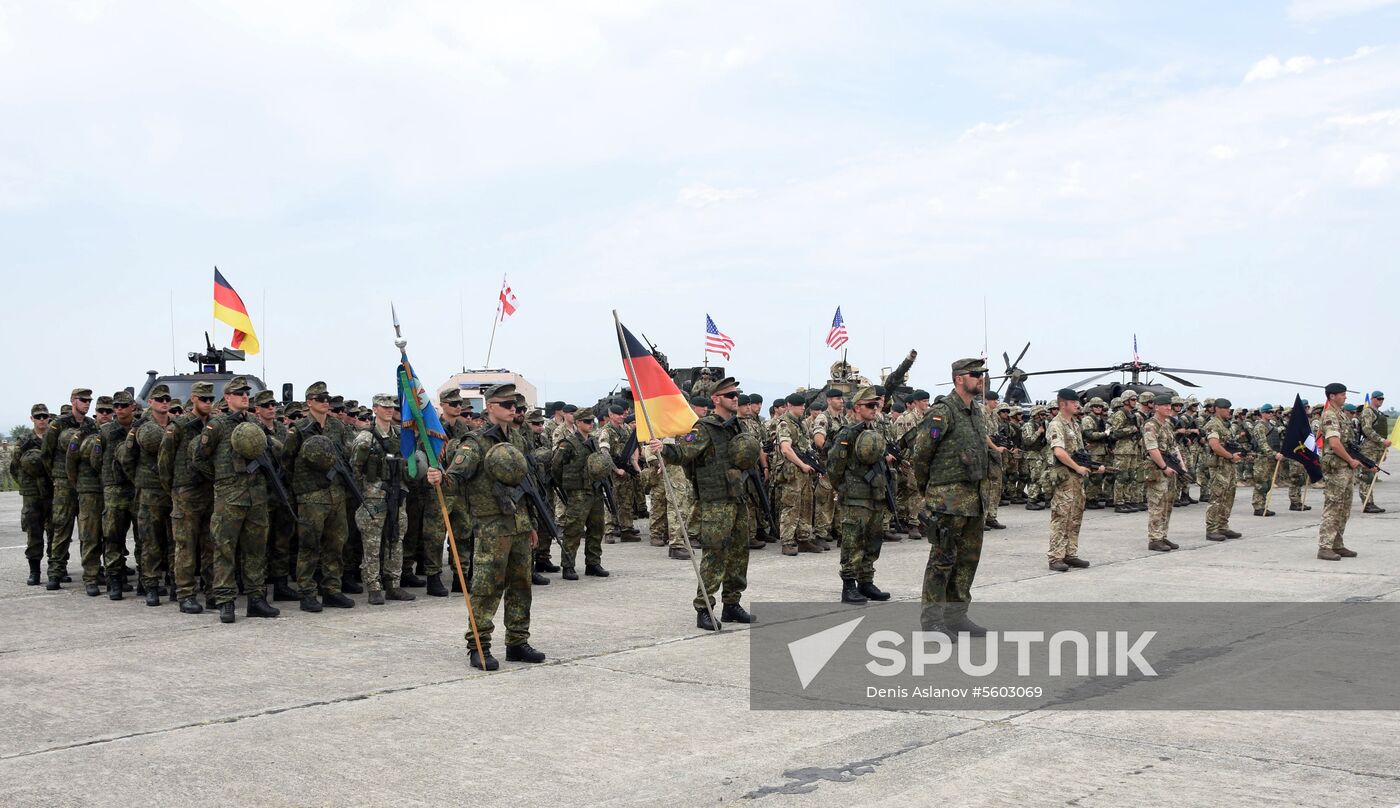 Kick-off ceremony for Noble Partner military exercise in Georgia