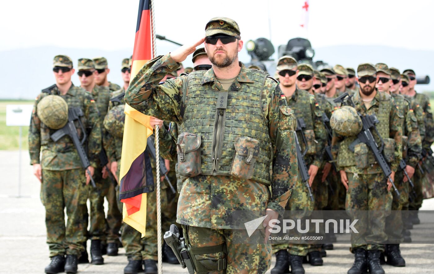 Kick-off ceremony for Noble Partner military exercise in Georgia