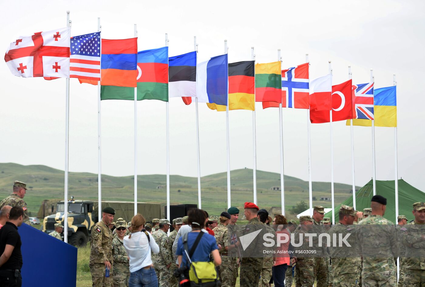 Kick-off ceremony for Noble Partner military exercise in Georgia