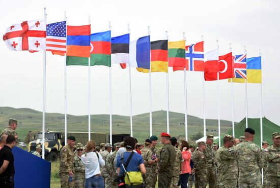 Kick-off ceremony for Noble Partner military exercise in Georgia